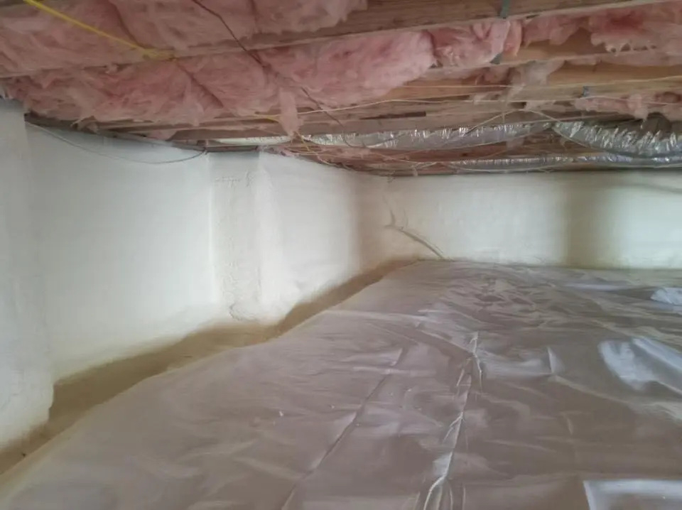 Crawl space encapsulation with closed-cell spray foam for Attic Insulation in Pasadena
